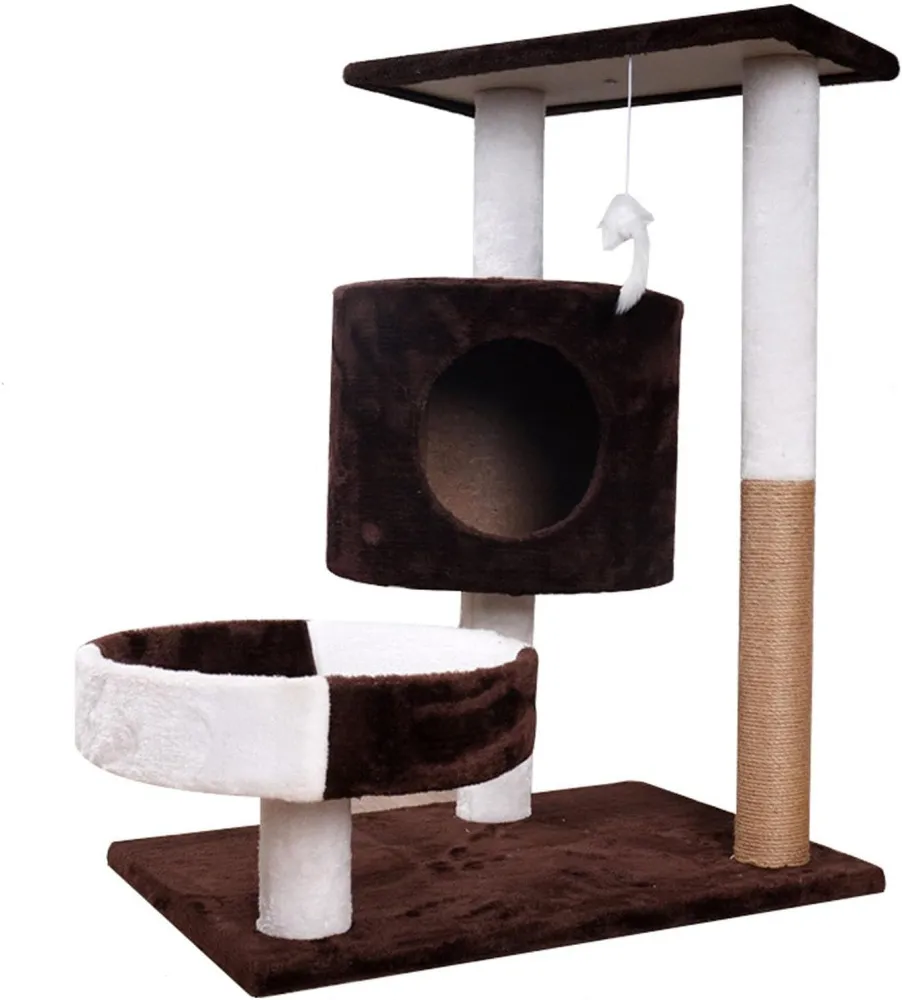 Pawsome Kloremøbel brun/hvit (55 cm)